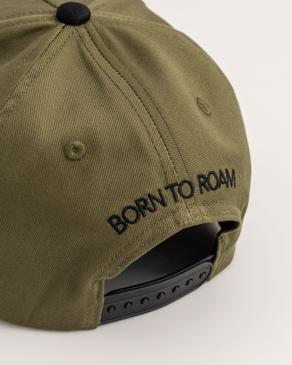 Born To Roam American Trucker Cap Olive Green Adjustable