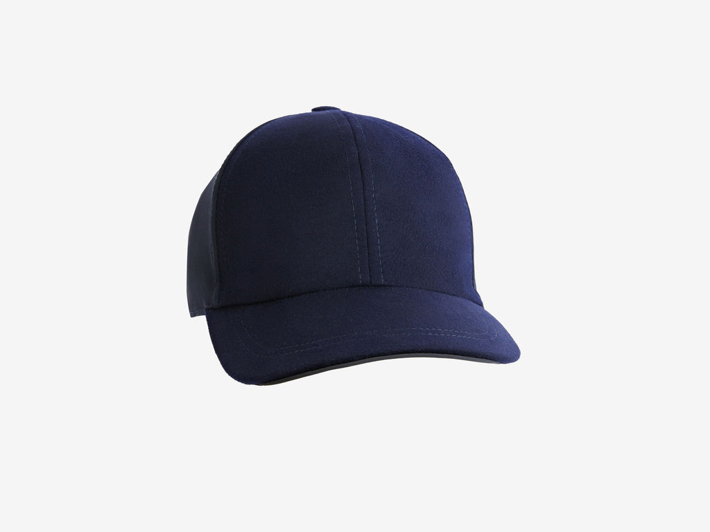 SEASE Cap Wool Cashmere Blend Water Resistant Navy Blue