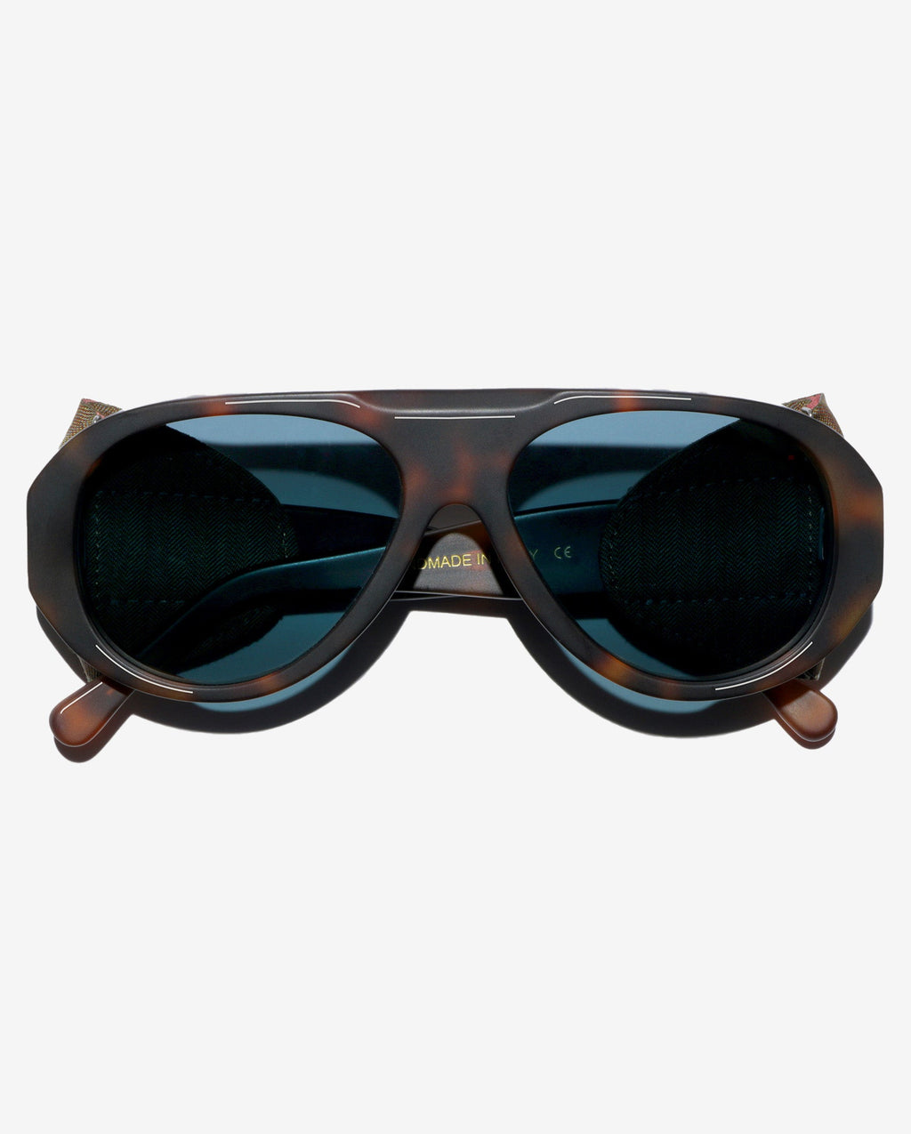 SEASE L.G.R Sand Flap Aviator Sunglasses Black Acetate